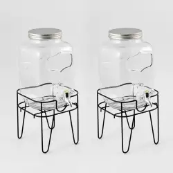 Dispensador Liquidos Expressions 2 UD Transparente 4 Lt Vidrio 235557