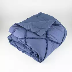 Edredon Expressions Selina Diamond Queen Azul 100% Poliester Csfq