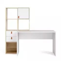 Escritorio Tvilum Function Blanco Roble 152X160X60.3Cm