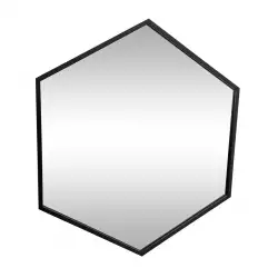 Espejo Concepts Exágono Monocromia 70X60Cm Negro 448-7515234