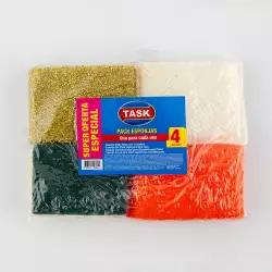 Esponja Task Multiusos 4 Ud Plastico 1050364