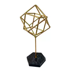 Figura Abst Concepts Luxor 28X10X10Cm Dorado Metal 532-45216