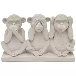 Figura decorativa animal modelo monos sentados