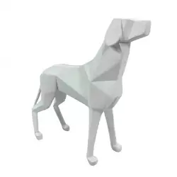 Figura Decorativa Concepts Perro Rose Blush 7X10X8Cm Blanco Cera                         