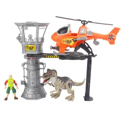 Figura Dinosaurio Con Helicoptero Y Accesorios 960072