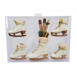 FIGURA PATINES 27CM 5PZ SANTINI 160-4501046 P-ARBOL BCO