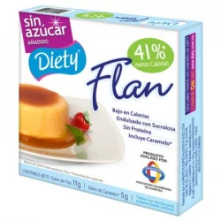 Flan Con Caramelo Diety Caja 11 G.
