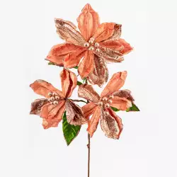 Flor nav poinsetia 76cm montefiori rose gold xs1045081lmg