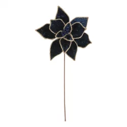 Flor navidad poinsetia 29cm santini azul 140-4100879