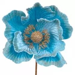 Flor Santini 18Cm Azul Poliester 201-3500366