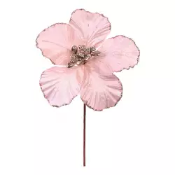 Flor Santini Poinsettia 25Cm Blanco Poliester 140-2501683