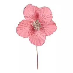 Flor Santini Poinsettia 25Cm Rose Gold Poliester 140-2501684
