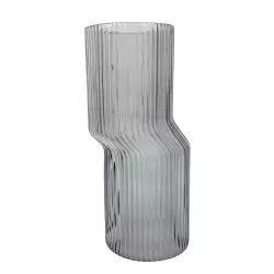Florero 3D Concepts Sweet Mocca 14X28X14Cm Gris Vidrio 455-351