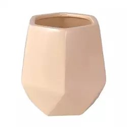 Florero Bajo Concepts Sweet Mocca 14X14X14Cm Crema Ceramica 44