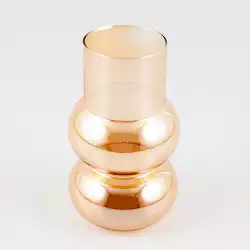 Florero Concepts 10X17Cm Dorado 100% Vidrio