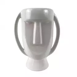 Florero Concepts Cara 17X21X10Cm Blanco Ceramica 567-49409