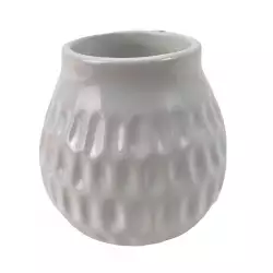 Florero concepts jade collection 8x7cm blanco 100%