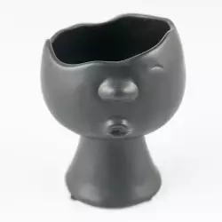 Florero Concepts Jade Collection Cara 11X14Cm Negro 100% Ceramic