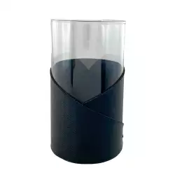 Florero Concepts Monocromia 11X20X11Cm Blanco Negro Vidrio 455