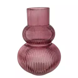 Florero concepts Rose Blush 12x23x14cm morado vidrio 455-351228