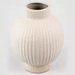 Florero Decorativo 31003 En Ceramica Blanco Grande