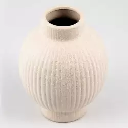 Florero Decorativo 31003 En Ceramica Blanco Pequen