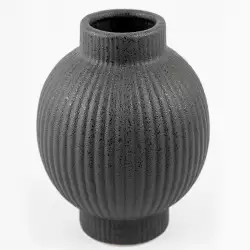 Florero Decorativo 31004 En Ceramica Negro Pequeno