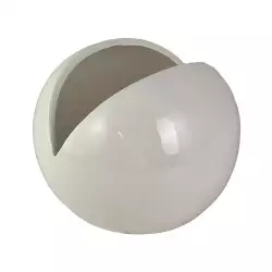 Florero Esfera Concepts Sweet Mocca 19X14X19Cm Blanco Ceramica