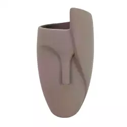 Florero Face Concepts Sweet Mocca 13X24X13Cm Gris Ceramica 445