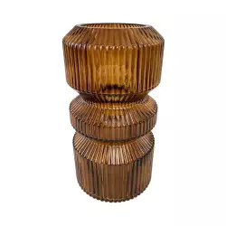 Florero Opal Concepts Luxor 12X25X12Cm Marron Vidrio 412-38289