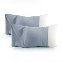 Funda Almohada Expressions 48X90cm Azul 2 Ud Microfibra 1