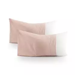 Funda Almohada Expressions 48X90cm Rosado 2 Ud Microfibra 1
