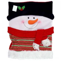 Funda Para Silla De Navidad Diseño Snowman 48x59 Cm