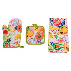 Guante+Cogeolla+Toalla Concepts 42601488 Setx3Pzs Fruits Polieste