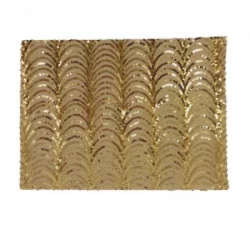 Individual Santini Setx2 Plastico Rectangular 33X45Cm Waves Gold