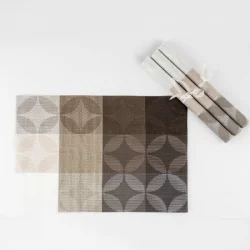 Individuales Expressions Setx4 Pvc Rectangul Lotto Taupe