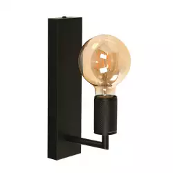 Lámpara Pared Negro 1L E27 60W 1