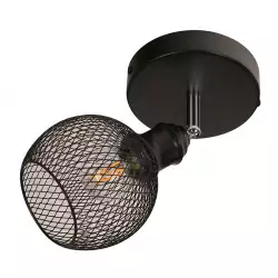 Lámpara Techo Reflectora Negro 1L E14 40W