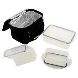 Lonchera Expressions 25X15X8Cm Negro Byh03