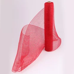 Malla navidad 53x823cm roja lineas