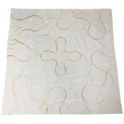 Mantel Concepts Curvy Lines Silver And Gold 110X110Cm 170-2500549