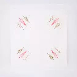 Mantel Miro Christmas Arboles 85X85Cm Blanco Poliester 831-Xmfe