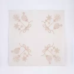 Mantel Miro Christmas Guirnalda 85X85Cm Blanco Poliester 831-Xm
