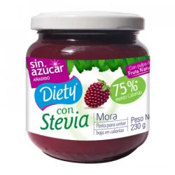 Mermelada Diety Stevia Mora Frasco 230 G.
