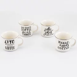 Mug expressions setx4 355ml coffee en ceramica gb057e0137x4