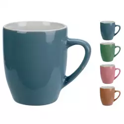 Mug taza cafe 240ml 7,5cm en porcelana colores surtidos q96000640