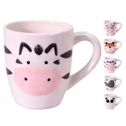 Mug taza café 400ml porcelana diseños animales surtidos 554888520
