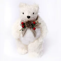 Muñeco de navidad oso polar 21cm