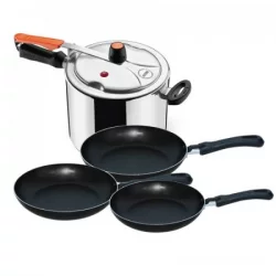 Olla Presión 4.5L +3 Sartenes Imusa 0001200