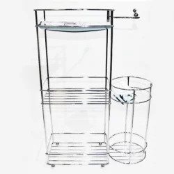 Organizador Bathliss 24472Chr Para Baño Torre Cromado 3Niveles